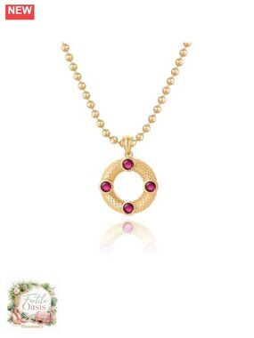 14K Gold Plated Circle Pendant Necklace Women Dainty Charm Layering Jewelry